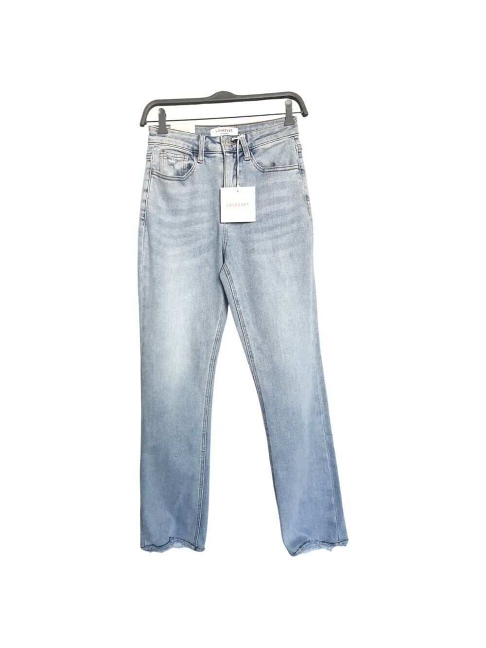 Lovervet 90's Vintage Straight Size 26 Light Wash Distressed